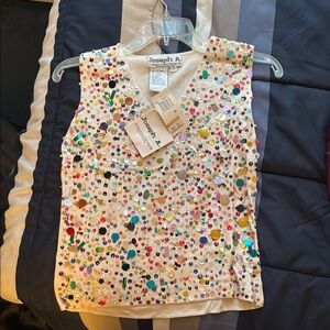 Joseph A. Sequin Embellished Top - Multicolor